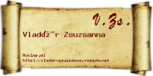 Vladár Zsuzsanna névjegykártya
